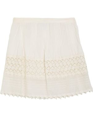 Alberta Ferretti Ivory Mini Skirt Silk - Natural
