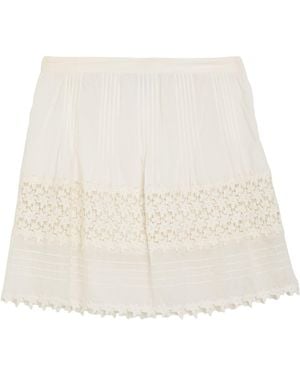 Alberta Ferretti Ivory Mini Skirt Silk - Natural