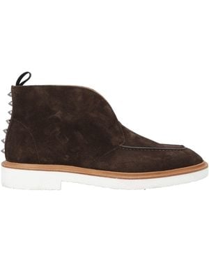 Christian Louboutin Dark Ankle Boots Leather - Brown