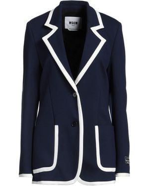 MSGM Blazer Viscose, Polyamide, Elastane - Blue