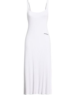 hinnominate Midi Dress Viscose, Elastane - White