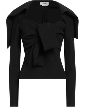MSGM Top Polyester, Elastane - Black