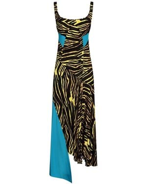 Marine Serre Midi Dress - Green