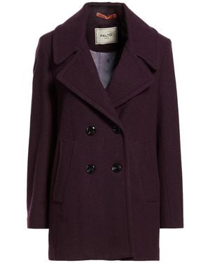 Paltò Dark Coat Wool, Polyester, Cashmere, Polyamide - Purple