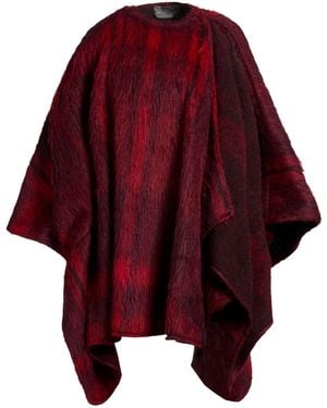 Alberta Ferretti Cape Acrylic, Mohair Wool, Alpaca Wool, Virgin Wool, Polyamide - Red