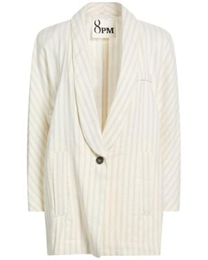8pm Blazer Linen, Cotton, Viscose - White