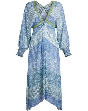 Poupette Maxi Dress Viscose - Blue