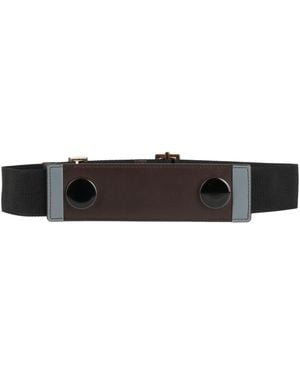 Marni Belt Calfskin, Textile Fibers - Black