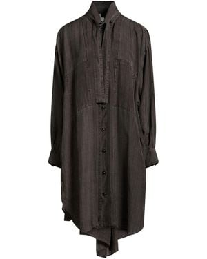 Y's Yohji Yamamoto Midi Dress Cupro - Black