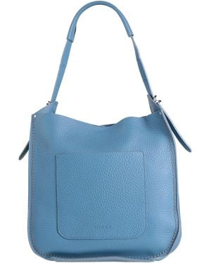 Plinio Visona' Shoulder Bag Leather - Blue