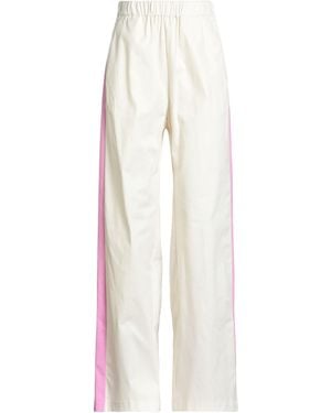 MSGM Ivory Pants Cotton, Elastane - White