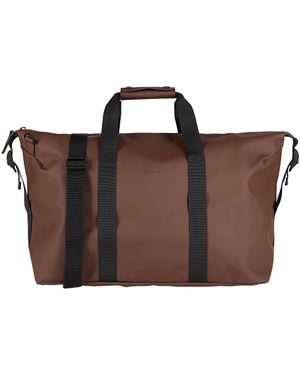 Rains Dark Duffel Bags Textile Fibers - Brown