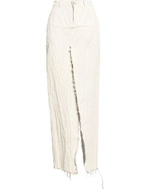 Rick Owens Denim Skirt Cotton, Elastomultiester, Rubber - White