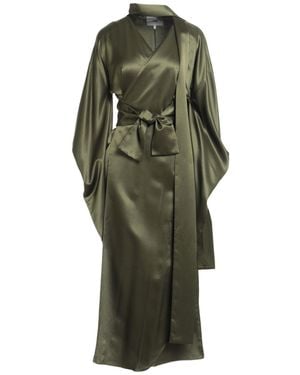 Setchu Military Maxi Dress Silk - Green