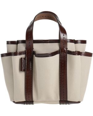 Max Mara Dove Handbag Cotton, Cow Leather - Brown