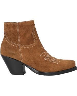 Sonora Boots Camel Ankle Boots Leather - Brown