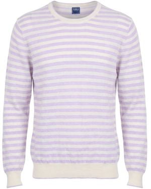 Fedeli Sweater Cashmere, Linen - Blue
