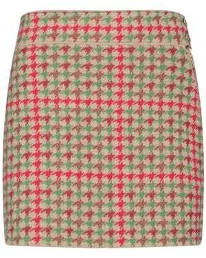 Barrie Mini Skirt Cashmere, Lambswool - Red