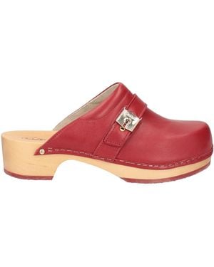 Scholl Mules & Clogs Leather - Red