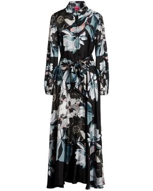 Franco Ferrari Maxi Dress Silk - Black