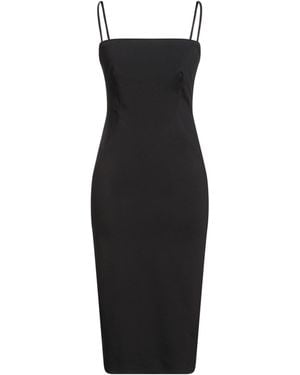 SIMONA CORSELLINI Midi Dress Viscose, Polyamide, Elastane - Black