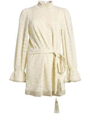 PHO® Firenze Mini Dress Cotton, Polyester, Viscose, Metallic Fiber, Polyamide - Natural
