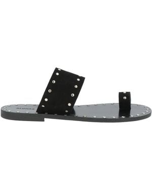 Alohas Thong Sandal Leather - Black