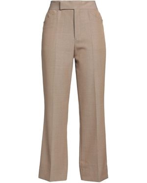 Victoria Beckham Pants Virgin Wool - Natural