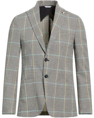 Manuel Ritz Blazer Polyacrylic, Cotton, Elastane - Grey