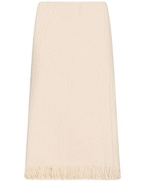 Isabel Marant Midi Skirt Cotton, Linen - Natural