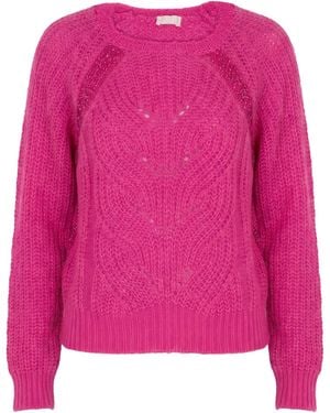 Liu Jo Fuchsia Sweater Acrylic, Polyamide, Alpaca Wool - Pink