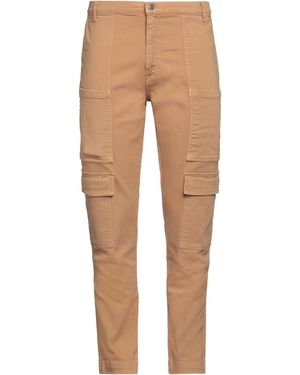 Daniele Alessandrini Camel Trousers Cotton, Elastane - Natural