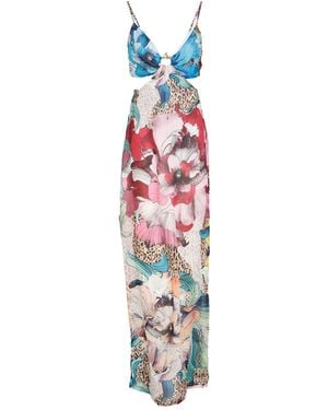 Just Cavalli Maxi Dress Polyester - White