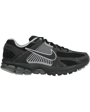 Nike Charcoal Sneakers Textile Fibers, Leather - Black