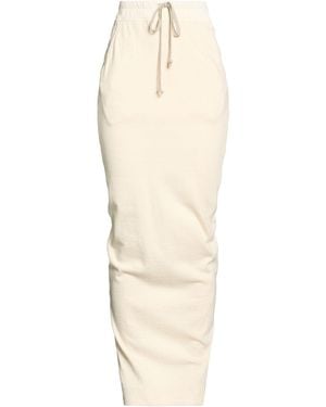 Rick Owens Ivory Maxi Skirt Cotton - Natural