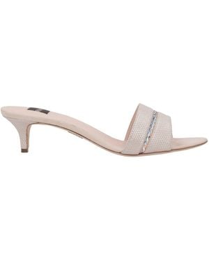 Rodo Ivory Sandals Leather, Textile Fibers - Natural