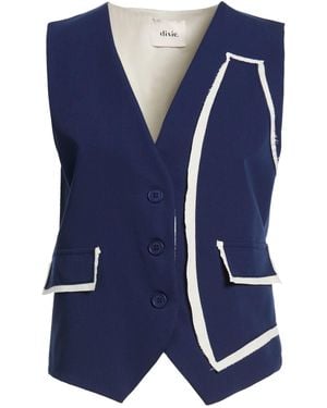 Dixie Tailored Vest Polyester, Viscose, Elastane - Blue
