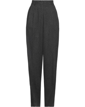 ODEEH Charcoal Pants Polyester, Viscose, Wool, Elastane - Black