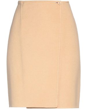 Alberta Ferretti Sand Mini Skirt Virgin Wool, Polyamide, Cashmere - Natural
