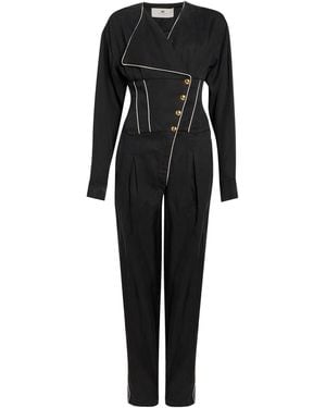 Elisabetta Franchi Jumpsuit Lyocell - Black