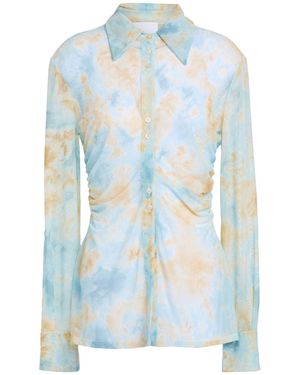 Erika Cavallini Semi Couture Light Shirt Polyamide, Elastane - Blue