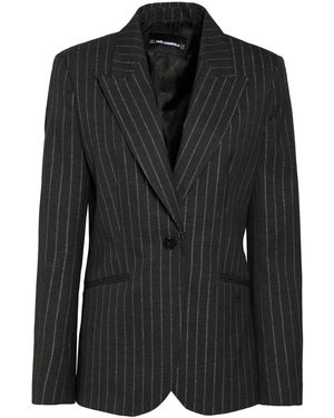 KARL LAGERFELD Charcoal Blazer Polyester, Viscose, Wool, Elastane - Black