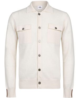 Alpha Studio Cardigan Geelong Wool - White
