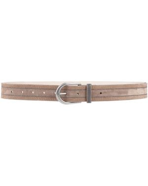 Brunello Cucinelli Khaki Belt Leather - White