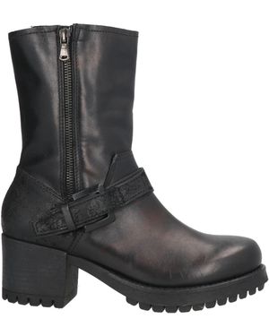 CafeNoir Ankle Boots Leather - Black