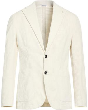 Manuel Ritz Ivory Blazer Cotton, Elastane - White