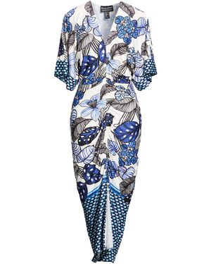 FRANK LYMAN Maxi Dress Polyester, Elastane - Blue