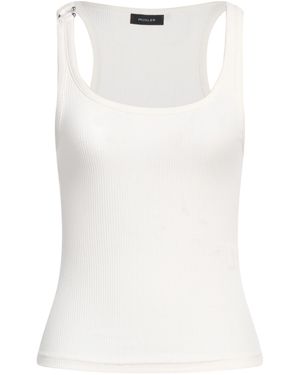 Mugler Tank Top Cotton, Elastane - White