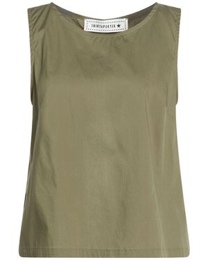 Shirtaporter Military Top Cotton, Polyamide, Elastane - Green