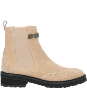 Eleventy Ankle Boots Leather - Natural